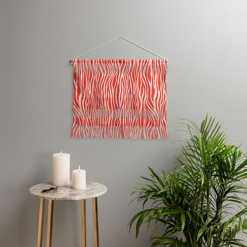 Avenie BR Red Zebra Stripe Wall Hanging Landscape