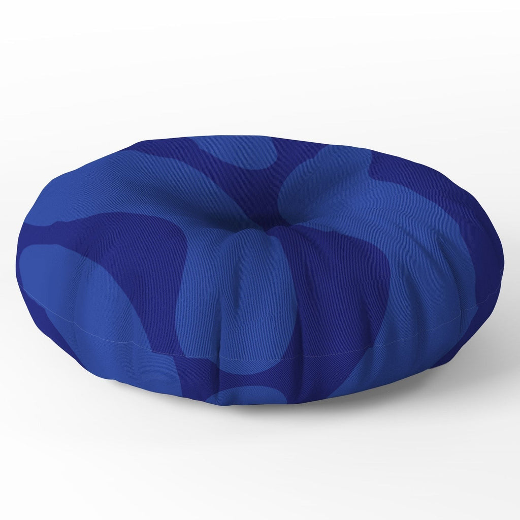 Camilla Foss Blue Pebble Floor Pillow Round