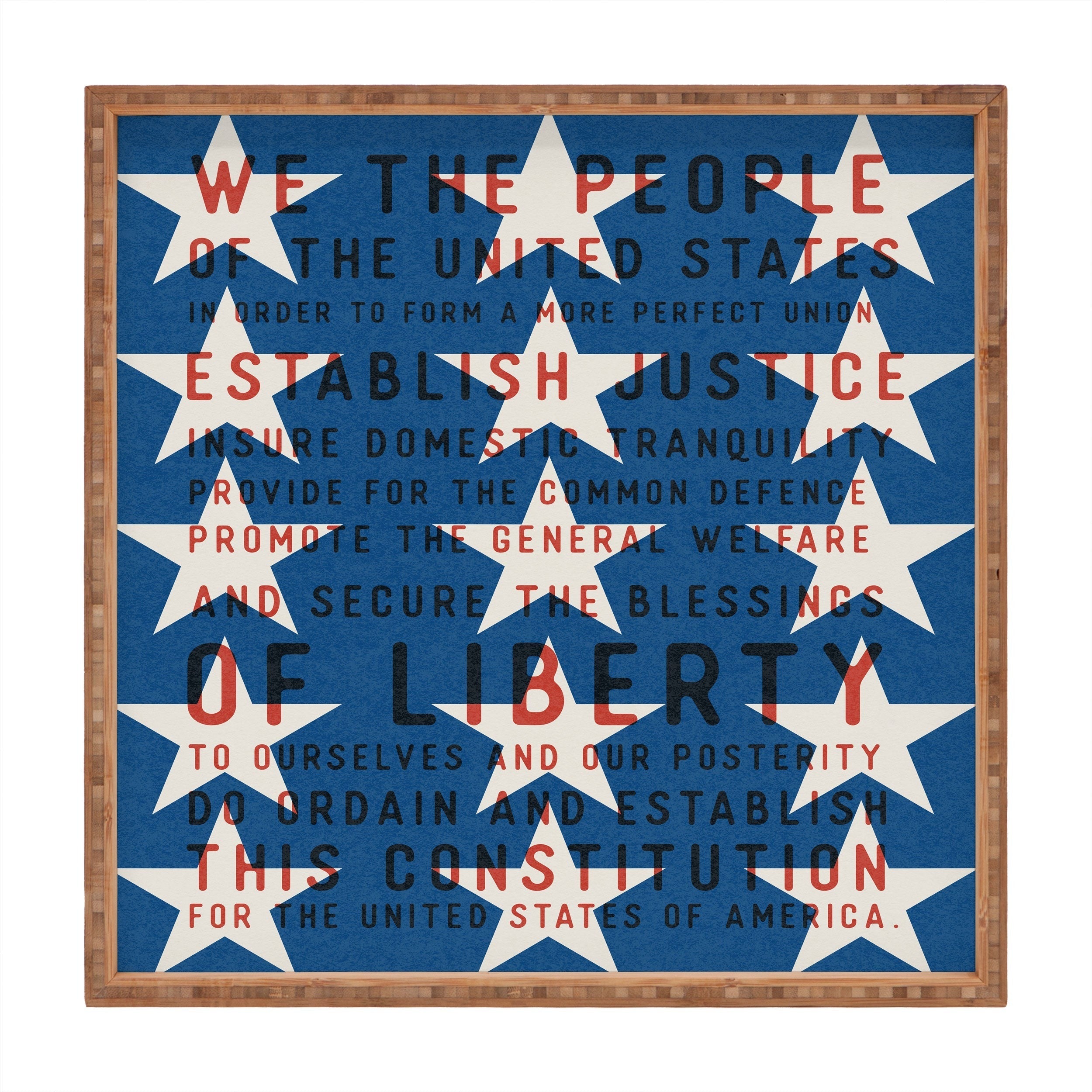 DENY Designs Starred Preamble Square Tray