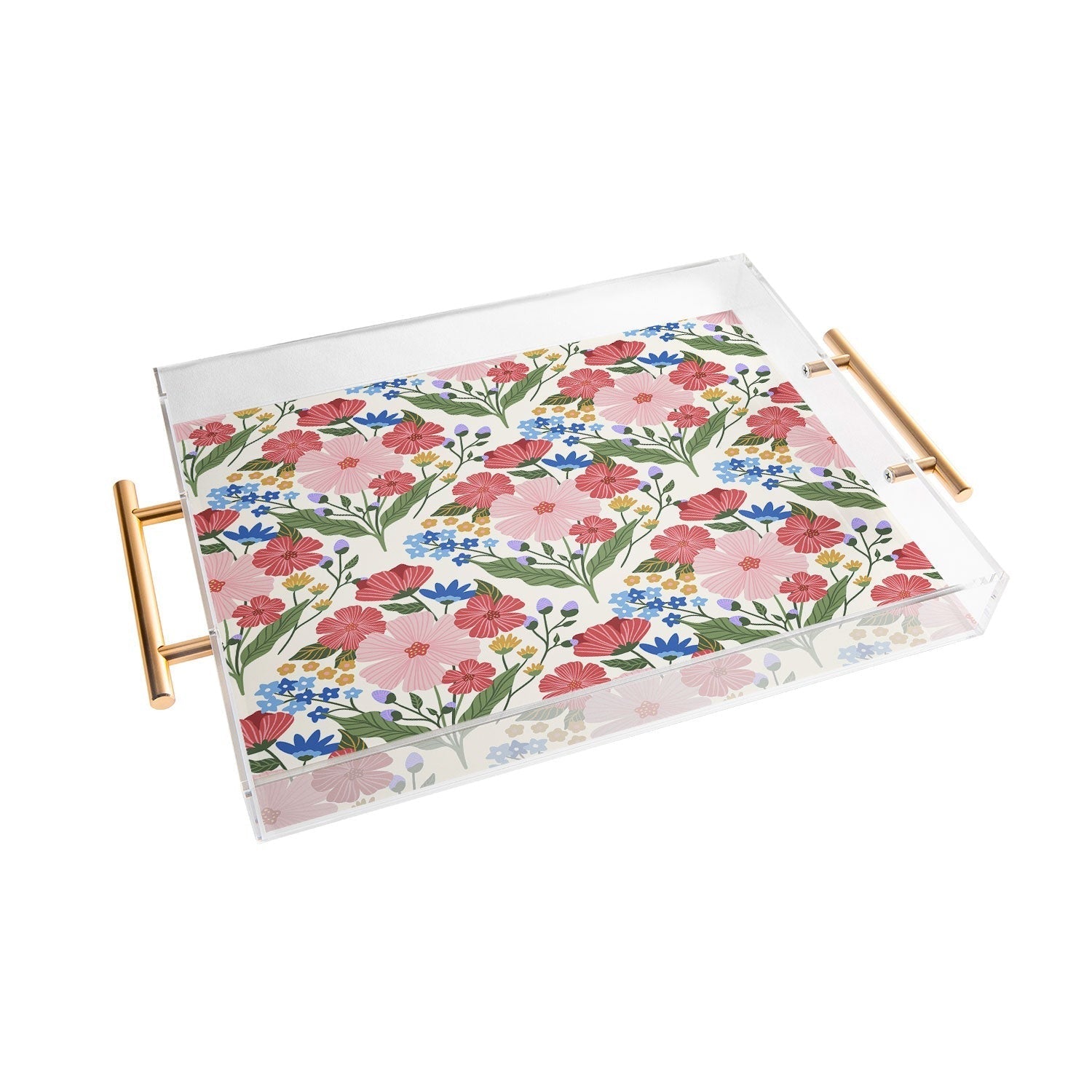 Design by Spark Wild Bloom Flowers Acrylic Tray
