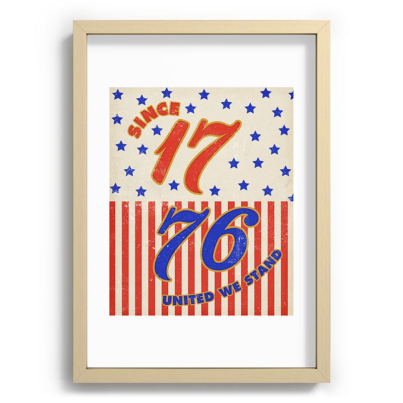 DENY Designs 1776 Stars Recessed Framing Rectangle