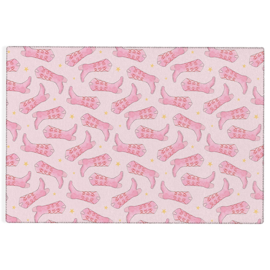 Love_Ryming Stars and Boots Outdoor Rug