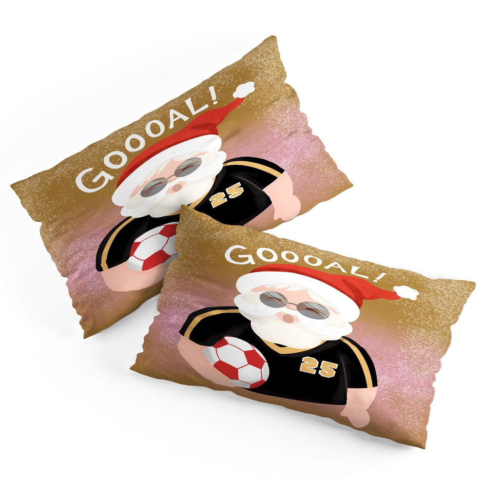 Design by Spark Sporty Soccer Santa Pillow Shams