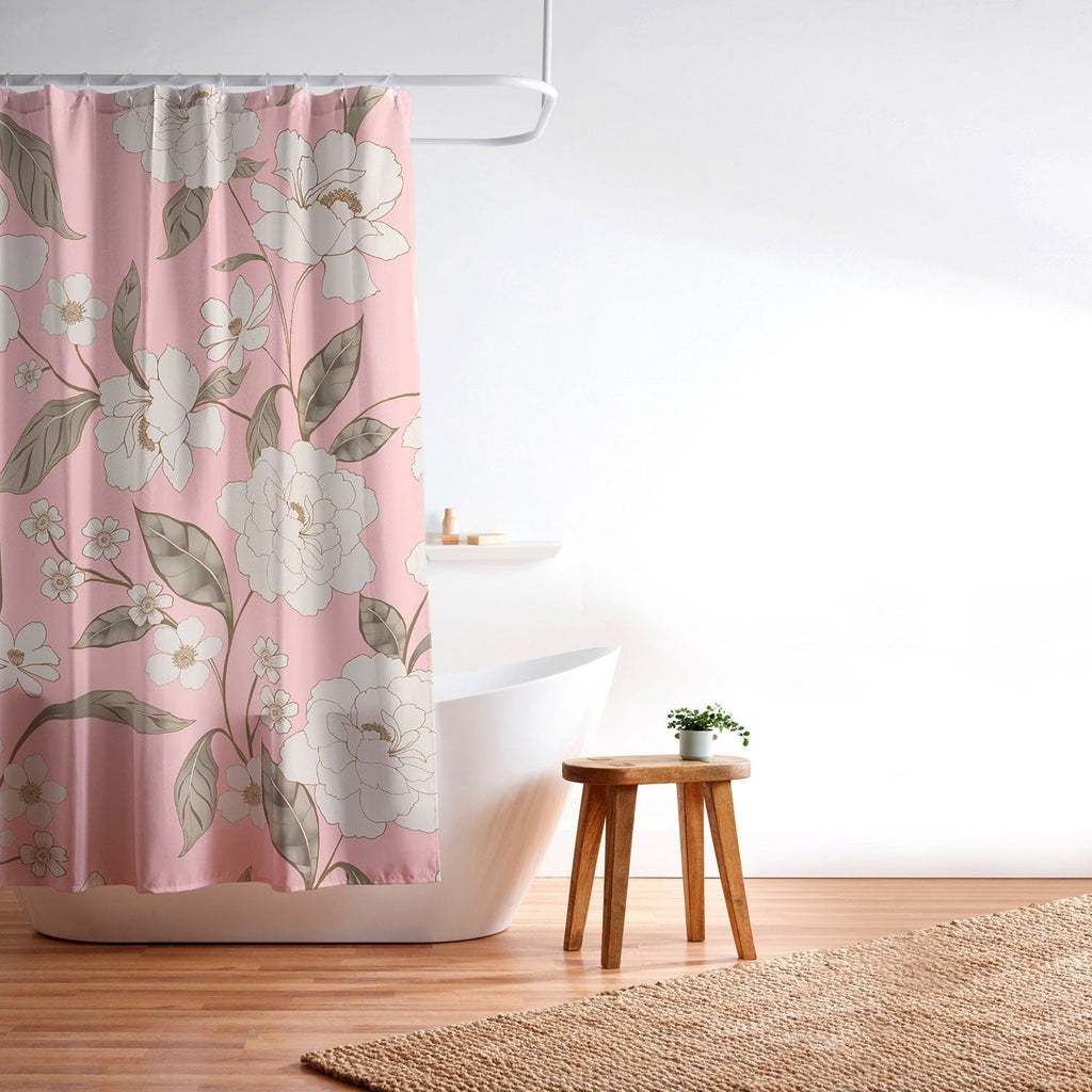 Gabriela Fuente Roberta in Pink Shower Curtain