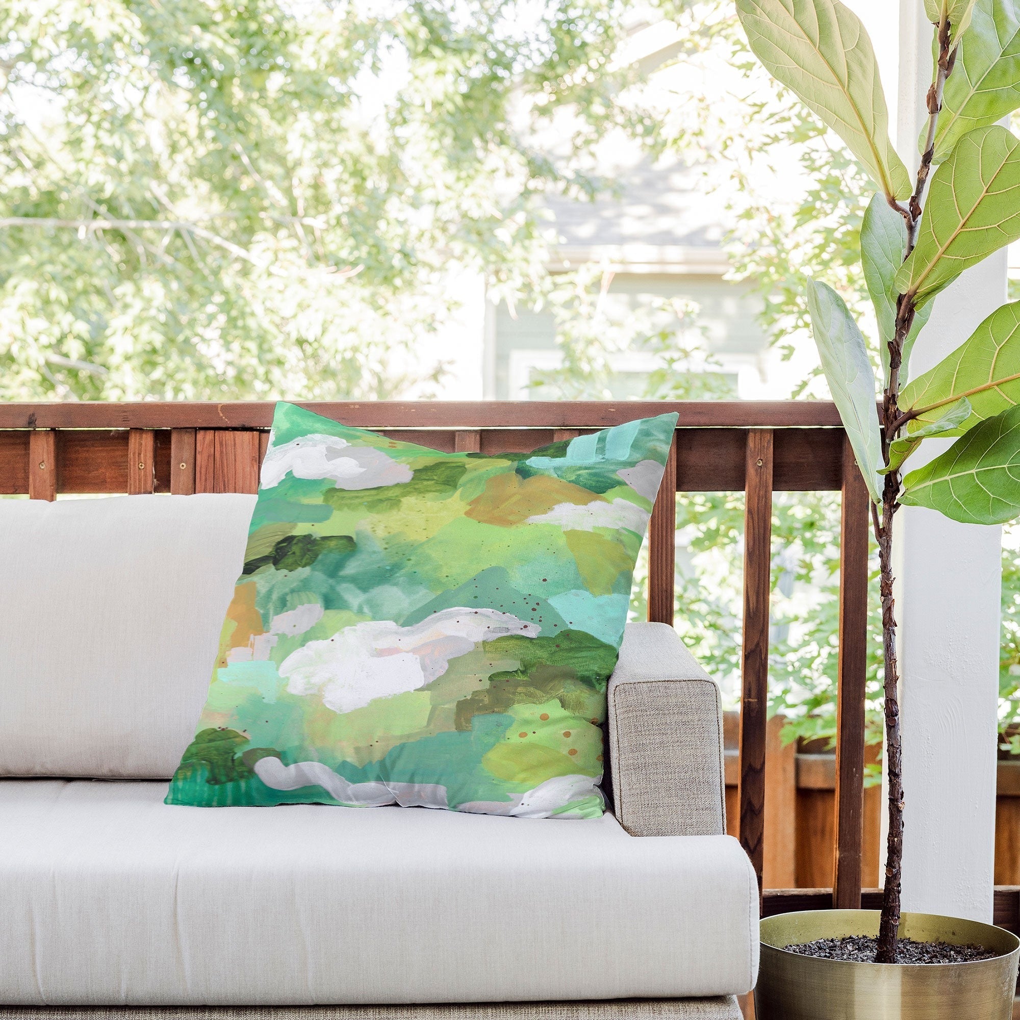 Laura Fedorowicz Small Steps Everyday Outdoor Throw Pillow