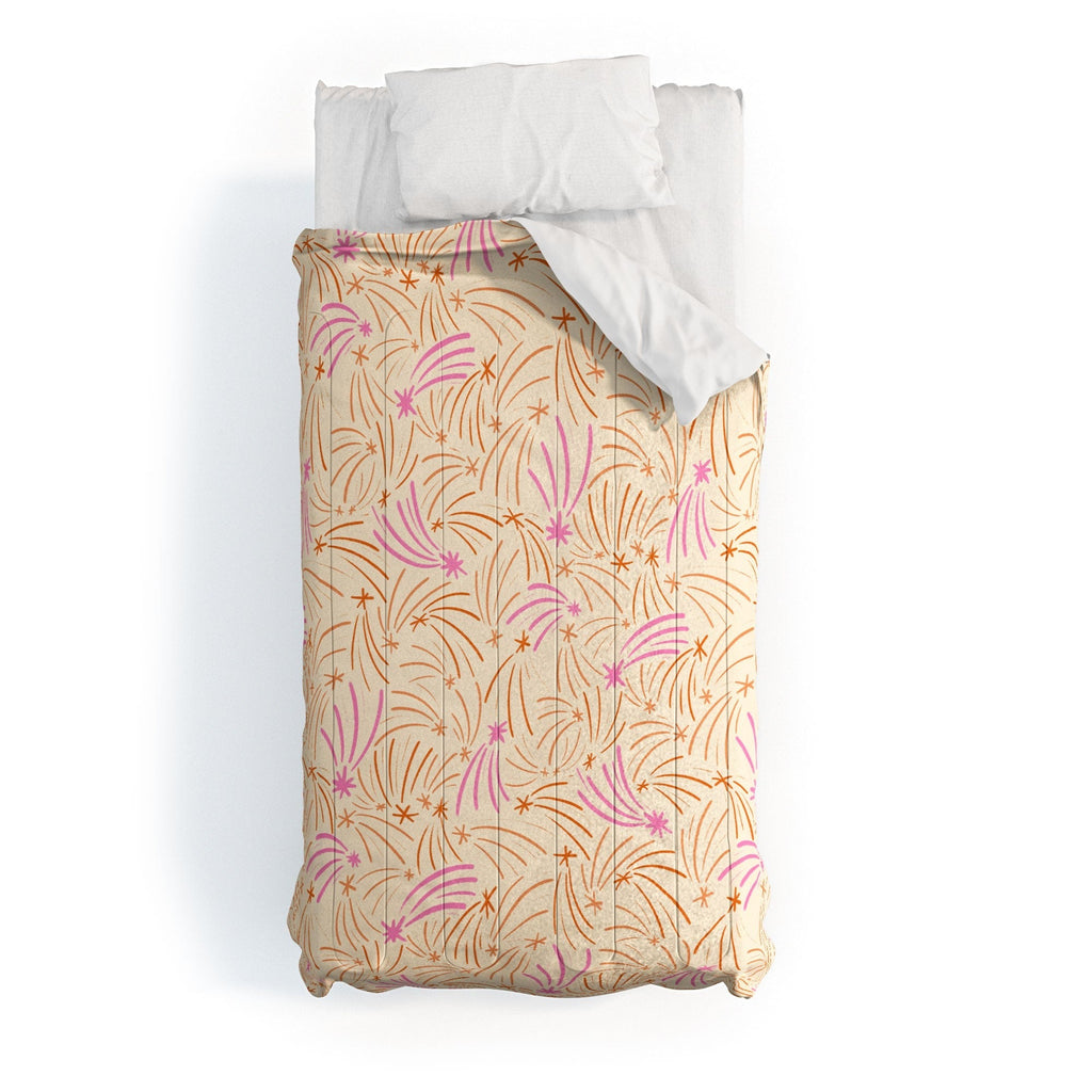 Little Om Pattern Shooting Stars cream Comforter