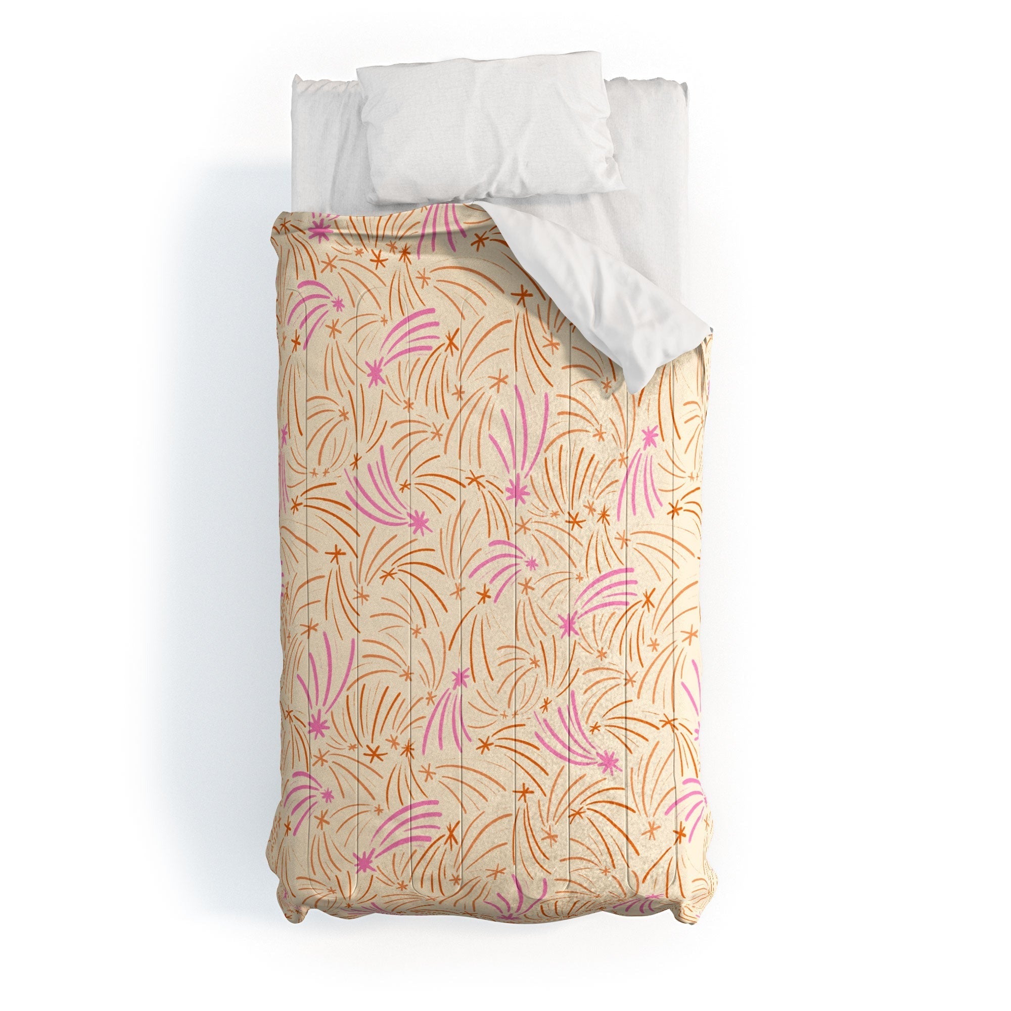 Little Om Pattern Shooting Stars cream Comforter