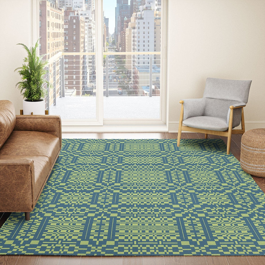 Marta Barragan Camarasa Nostalgic Grid Design Area Rug