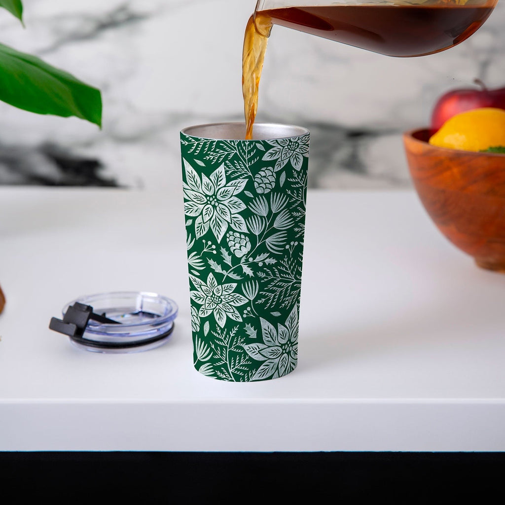 Pimlada Phuapradit Christmas Poinsettia Travel Mug