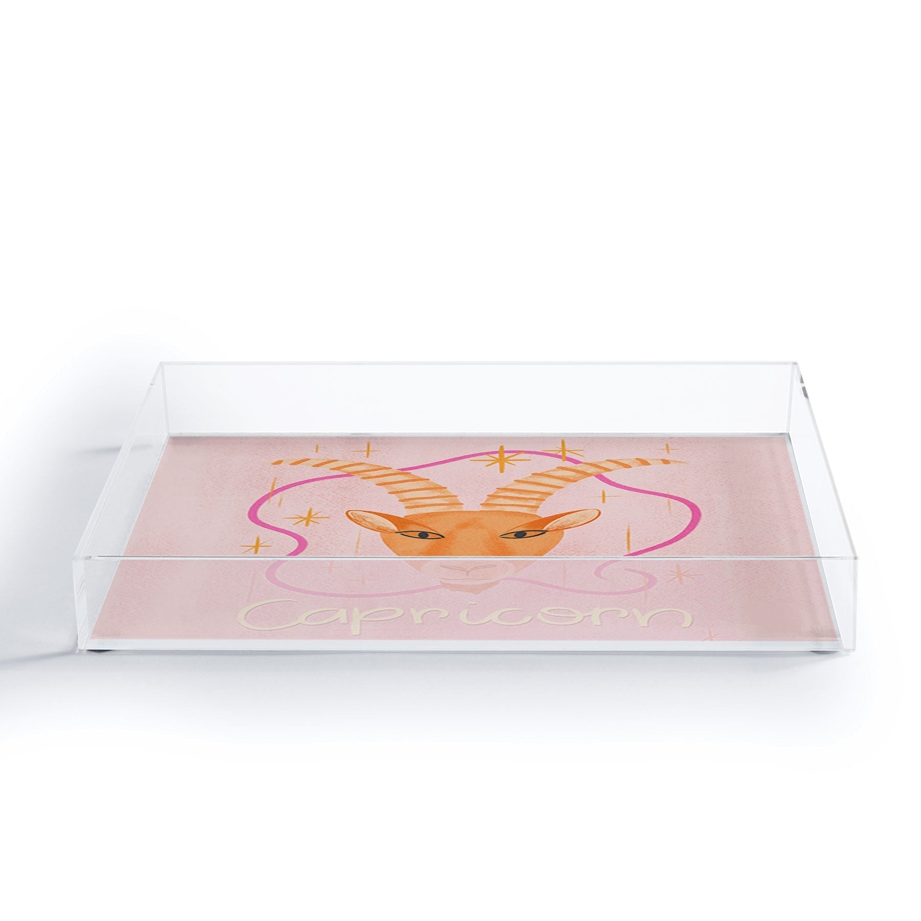 Little Om Zodiac Sign Capricorn Acrylic Tray