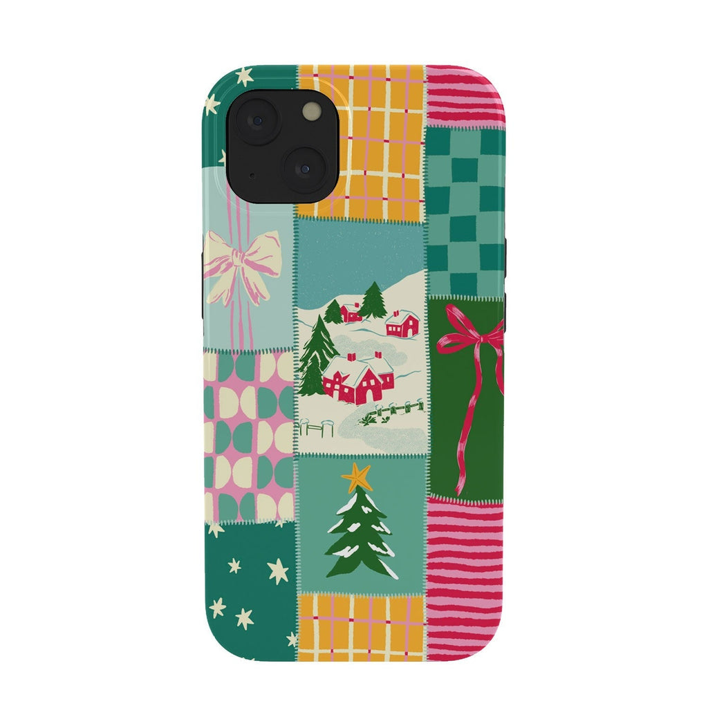 LouBruzzoni Cozy Christmas Patchwork Phone Case