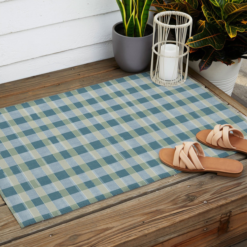 Marta Barragan Camarasa Country Style Checks Outdoor Rug