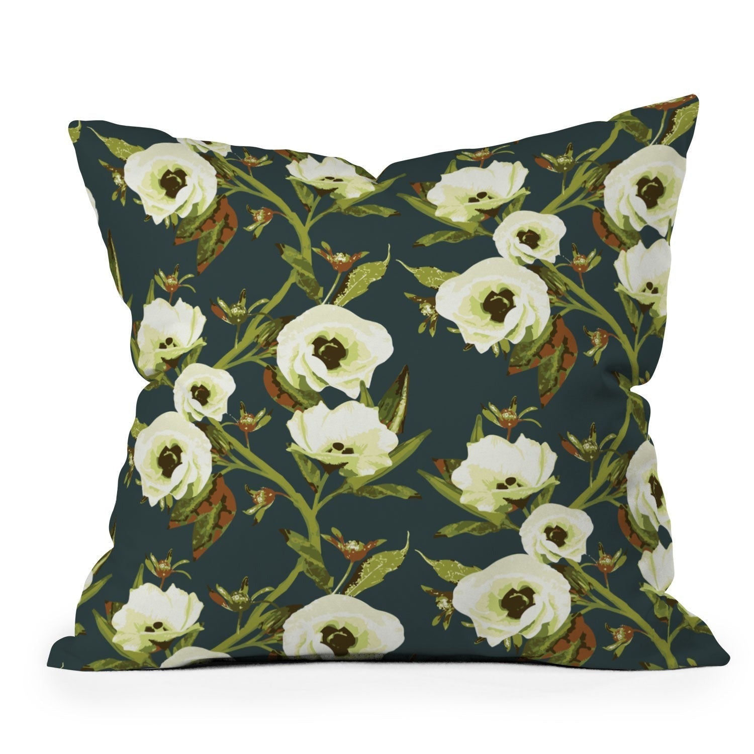 ThirtyOne Illustrations Circa in Olive Outdoor Throw Pillow