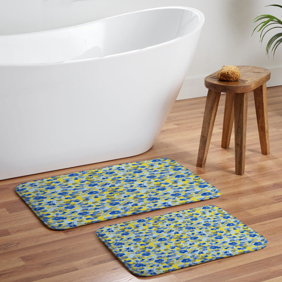 Gabriela Fuente Day Dreaming Watercolor Memory Foam Bath Mat