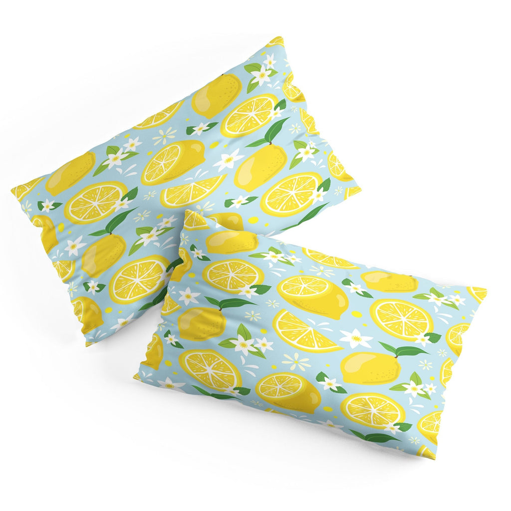 Design by Spark Lemony Fresh Florals Pillow Shams