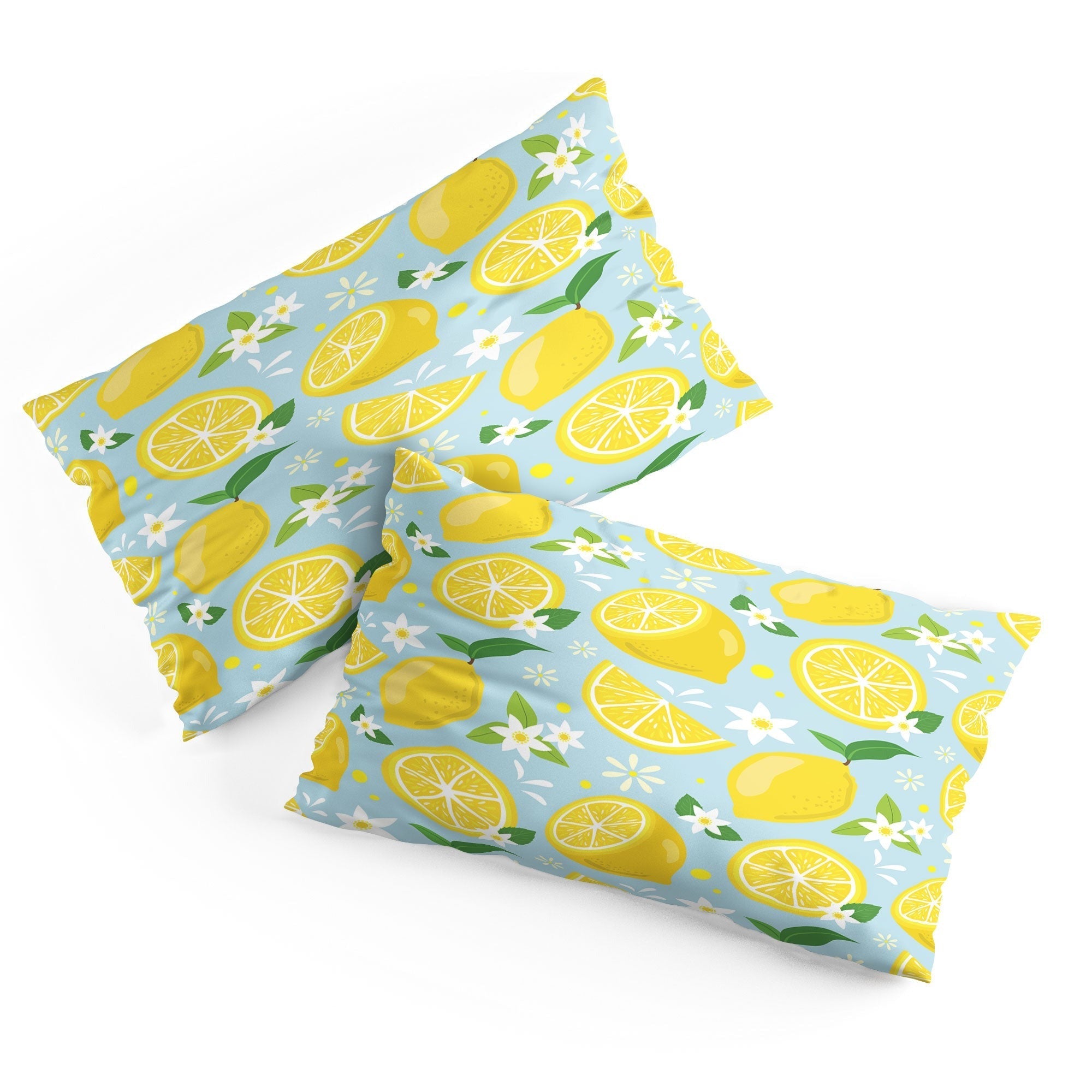 Design by Spark Lemony Fresh Florals Pillow Shams