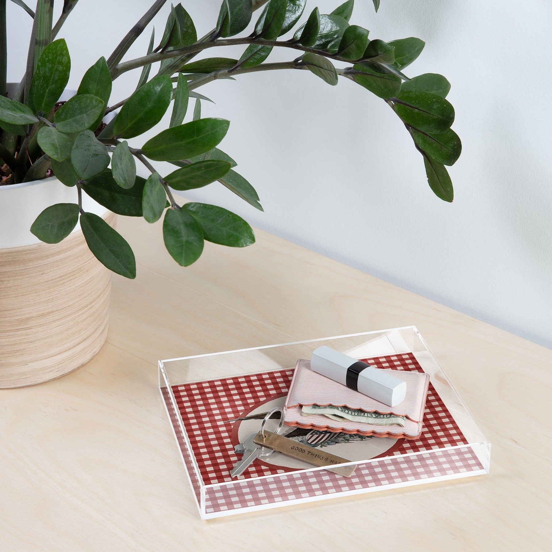 DENY Designs Gingham Eagle Acrylic Tray