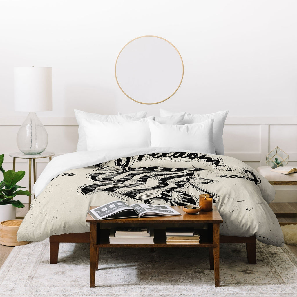 DENY Designs Let Freedom Ring Block Duvet Cover