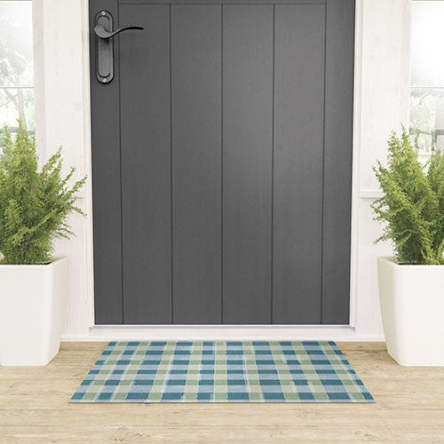 Marta Barragan Camarasa Country Style Checks Welcome Mat