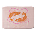 Little Om Zodiac Sign Pisces Memory Foam Bath Mat