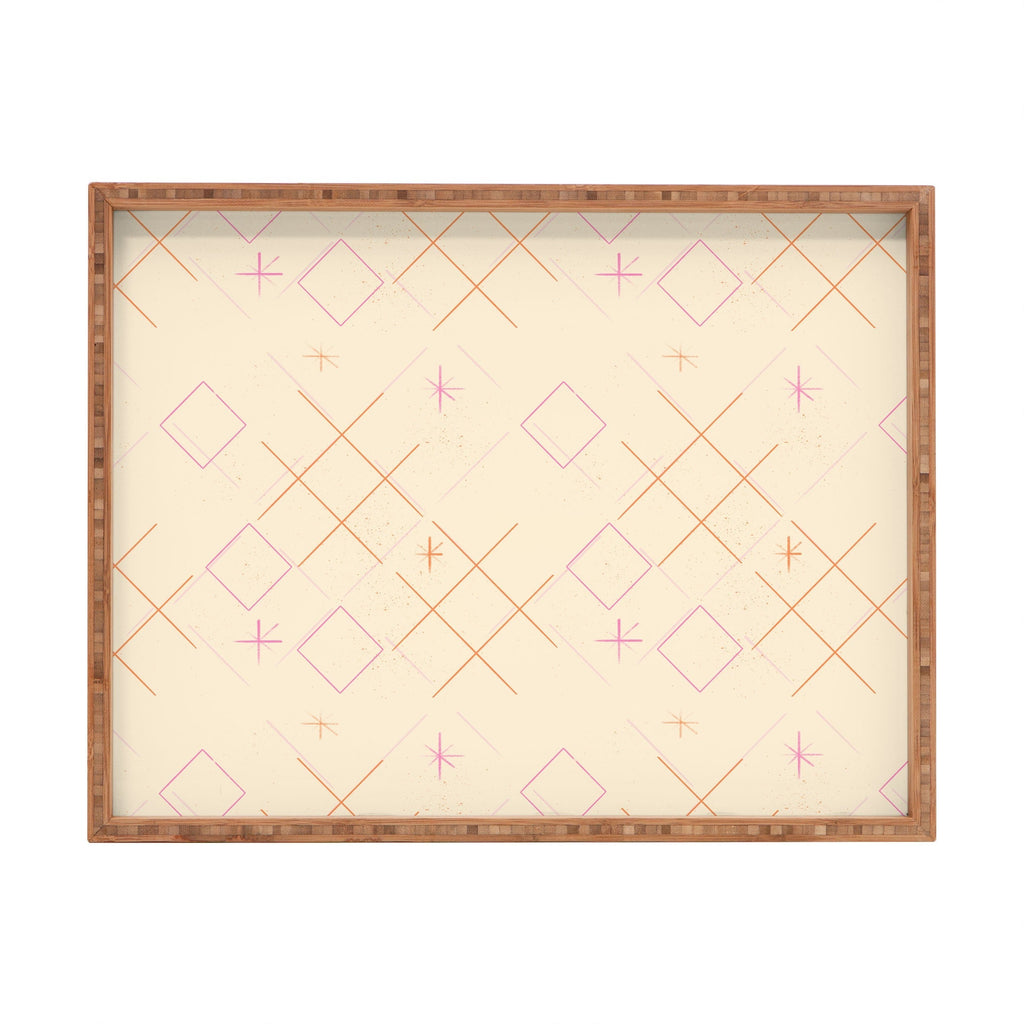 Little Om Starry Web cream Rectangular Tray