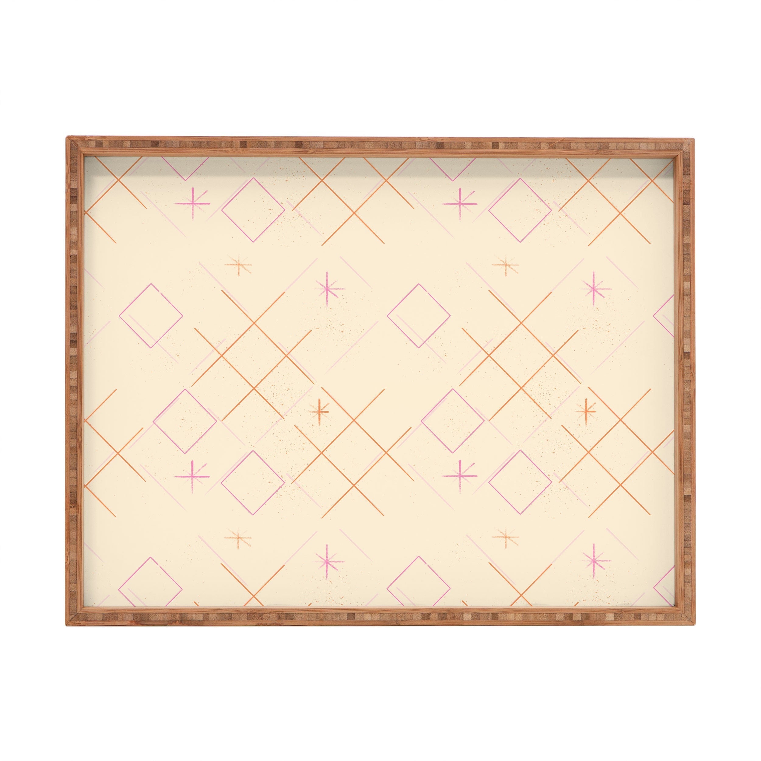 Little Om Starry Web cream Rectangular Tray