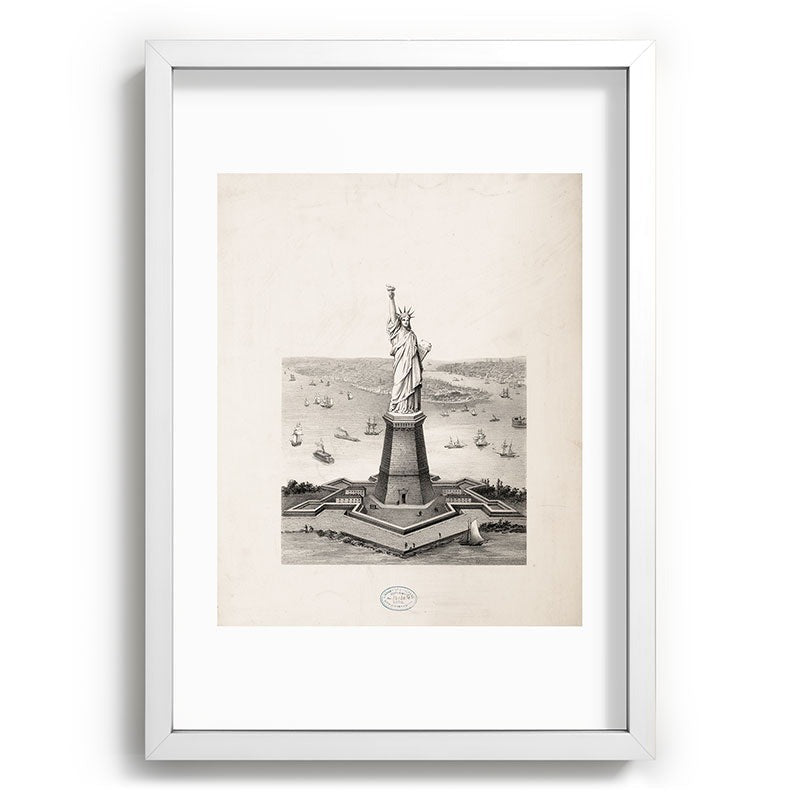 DENY Designs Vintage Lady Liberty Recessed Framing Rectangle