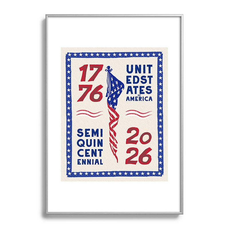 DENY Designs Retro 76 26 Metal Framed Art Print