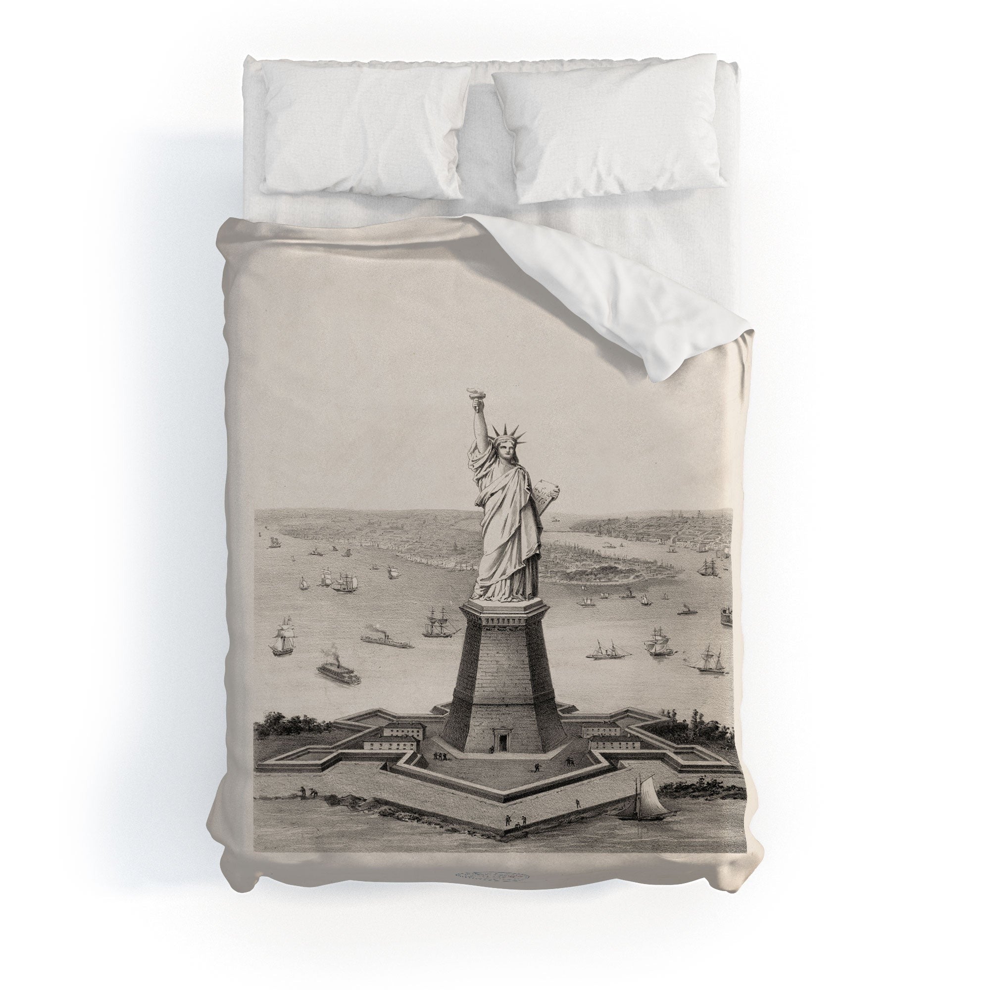 DENY Designs Vintage Lady Liberty Duvet Cover