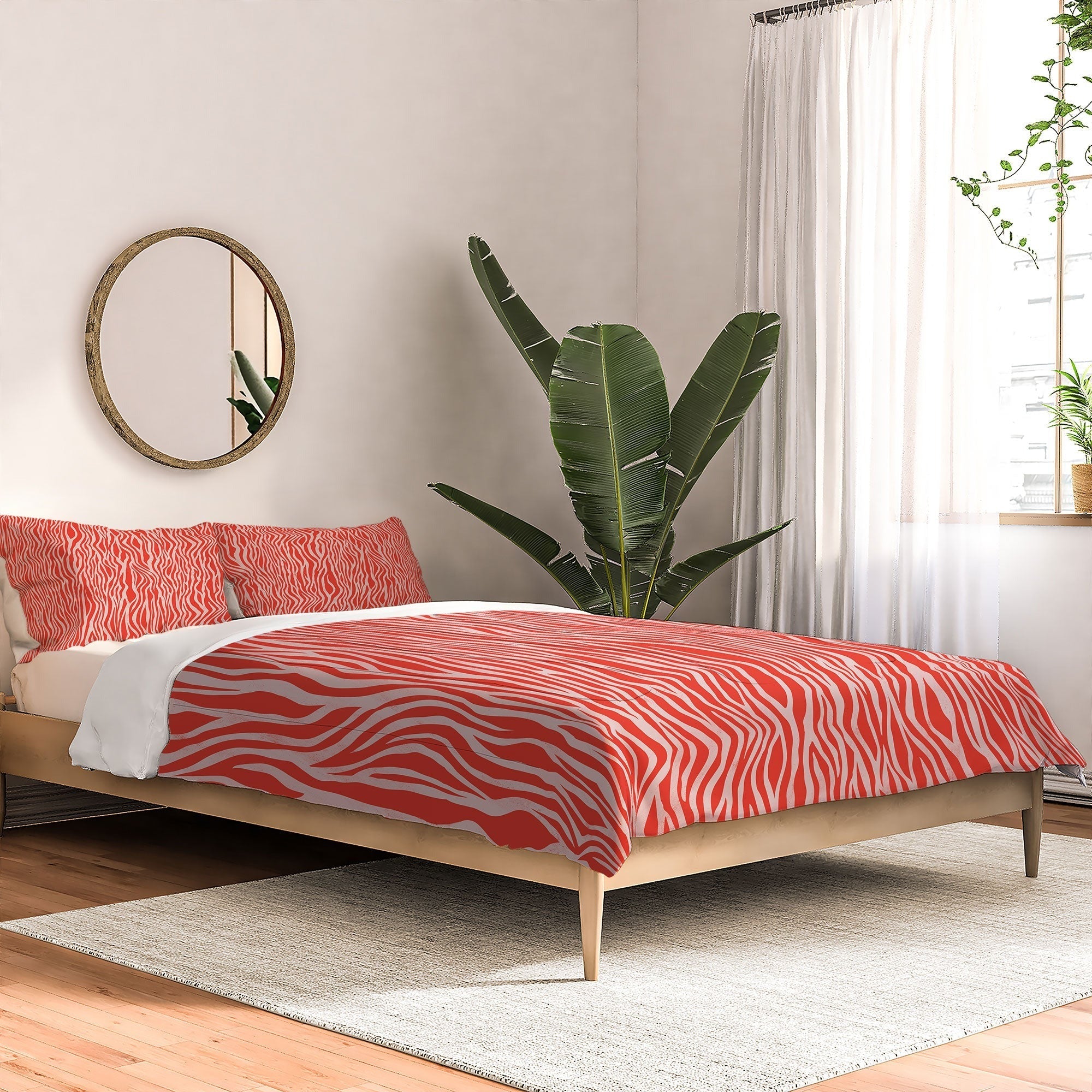 Avenie BR Red Zebra Stripe Comforter