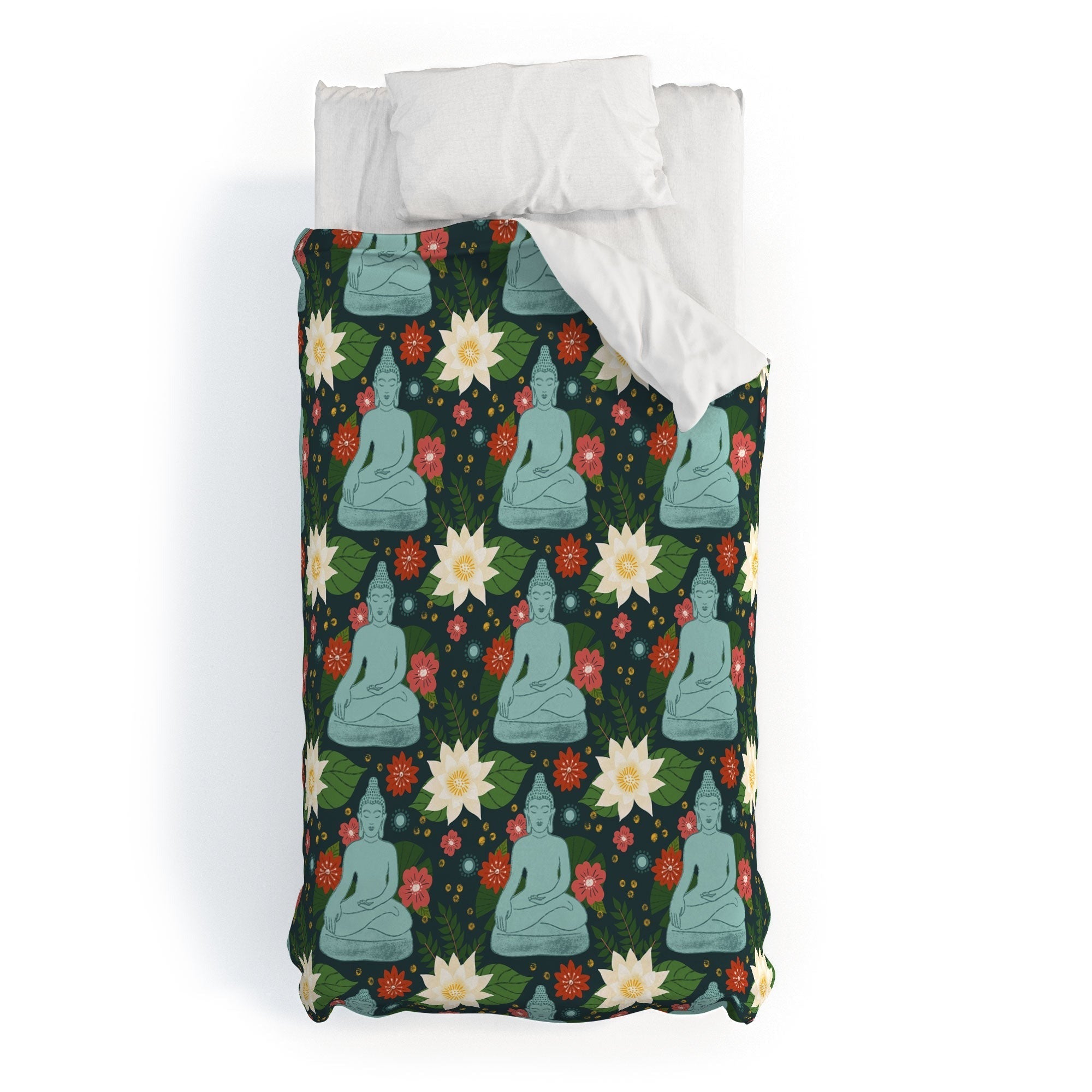 Design by Spark Meditating Lotus Buddha Duvet Cover