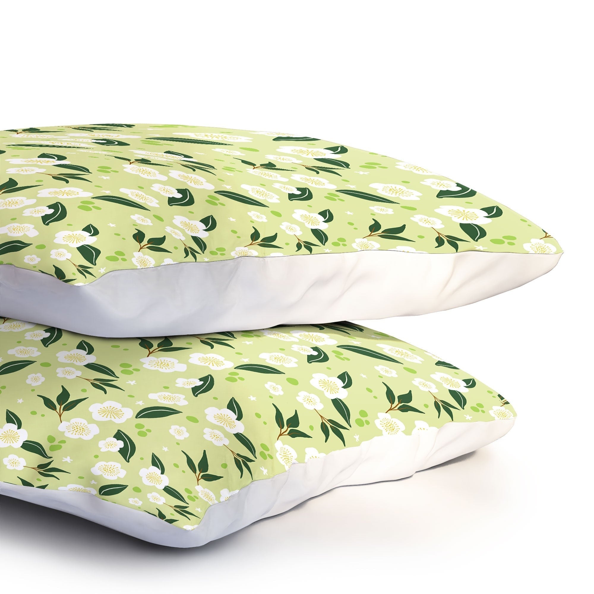 Design by Spark Matcha Tea Florals Pillow Shams