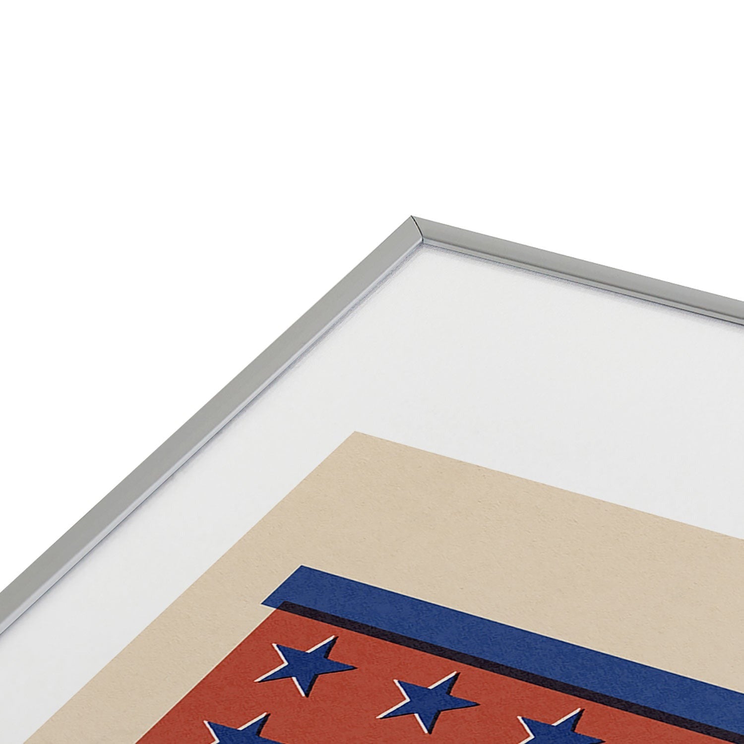 DENY Designs Star Banner Metal Framed Art Print