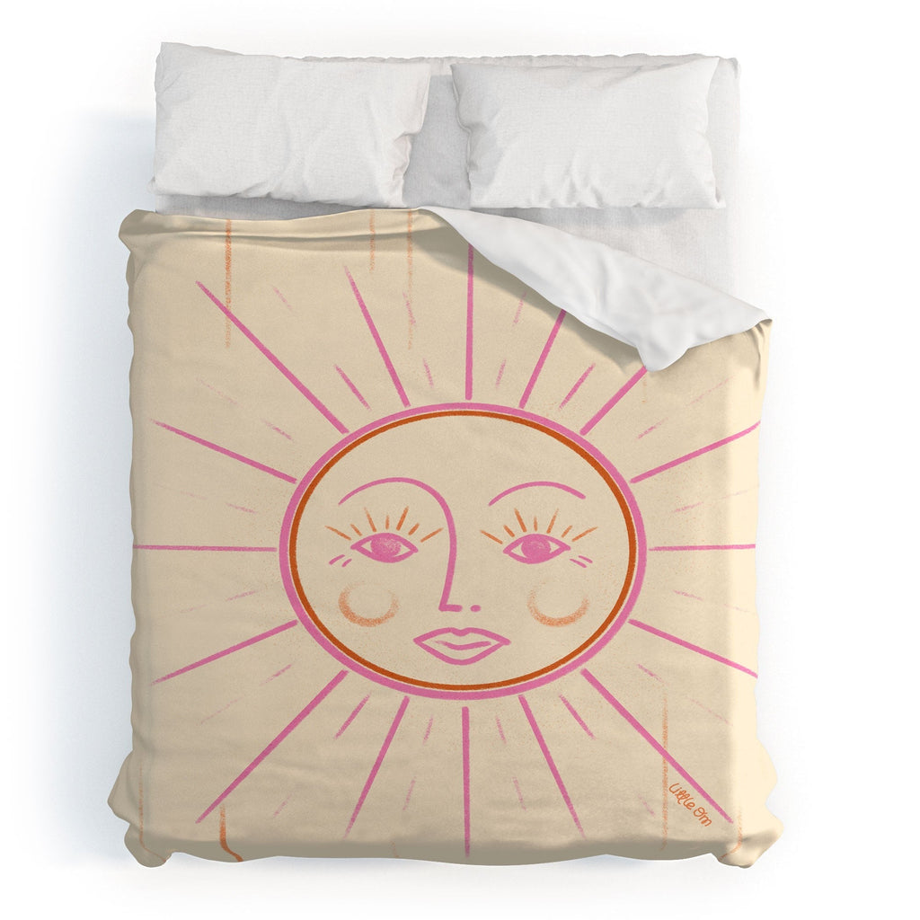 Little Om Celestial Sun cream Duvet Cover