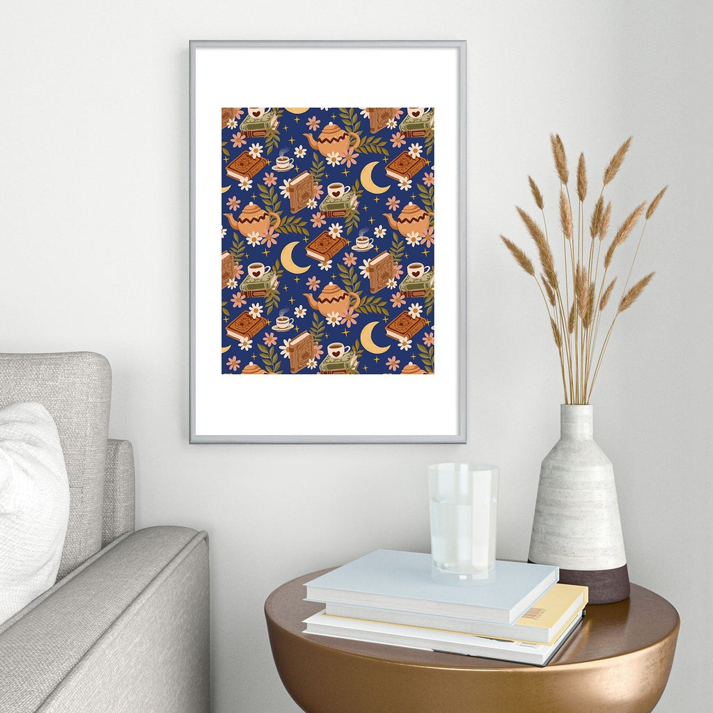 Avenie Moonlit Reading Nook II Metal Framed Art Print