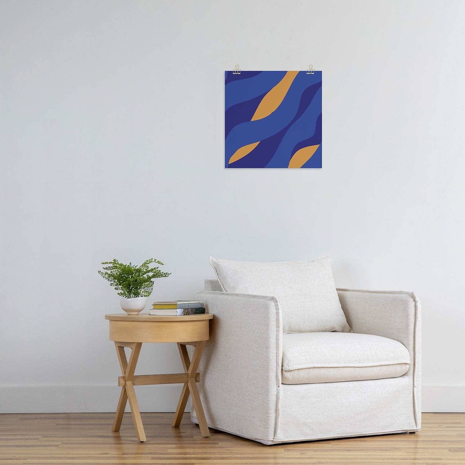Camilla Foss Pebbles in Stream Art Print