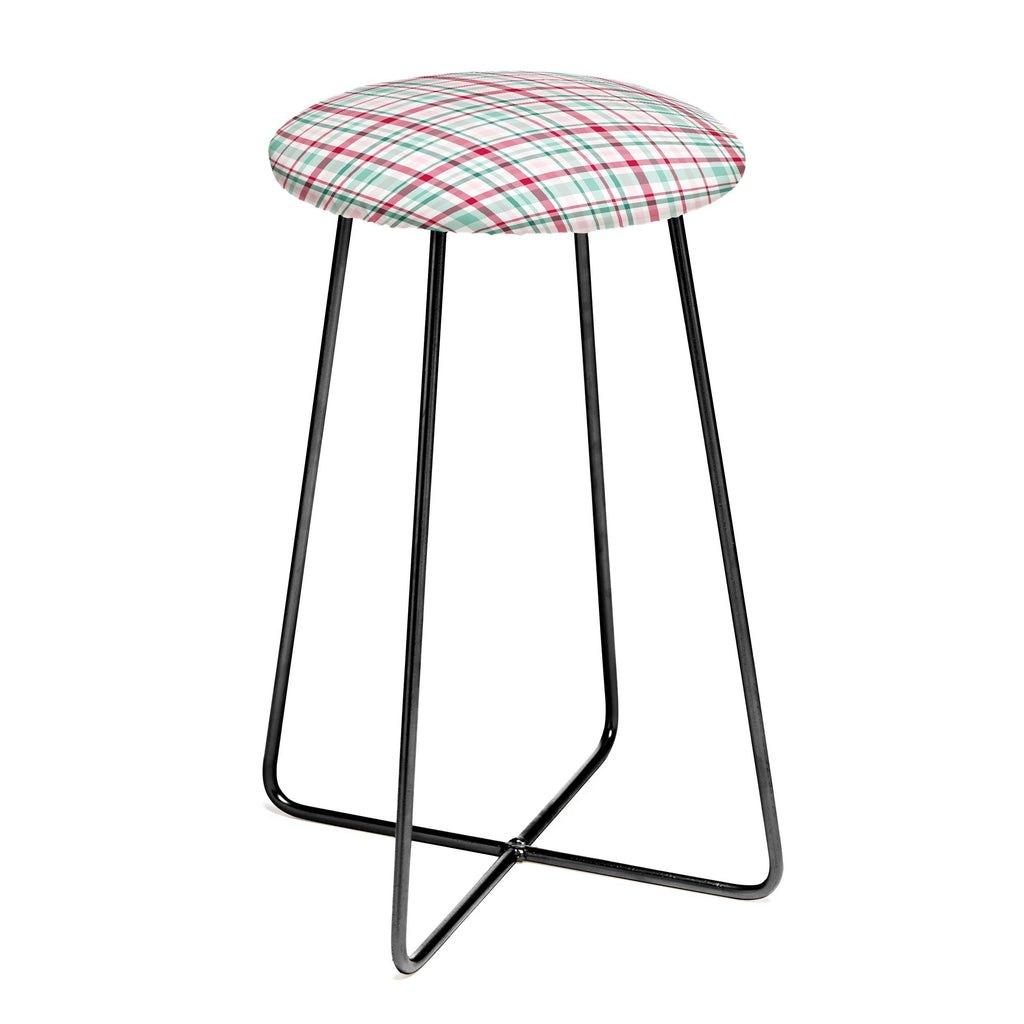 Lisa Argyropoulos Merry Vintage Plaid Counter Stool
