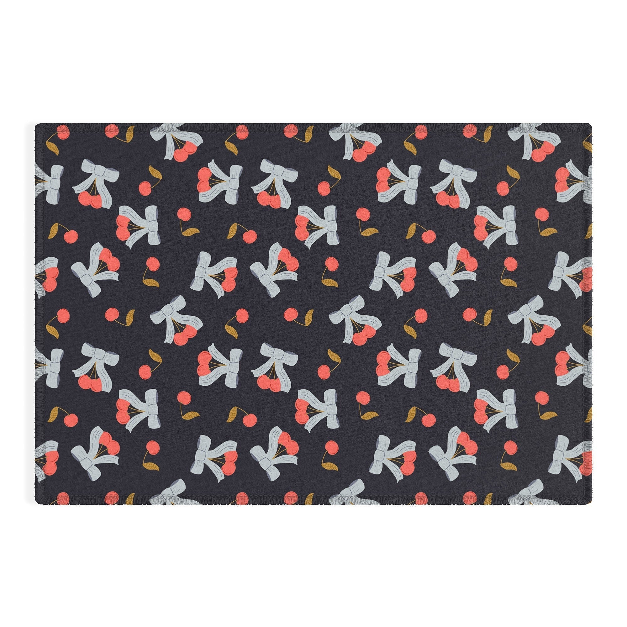 Jennifer Labre Cherries and Bows Outdoor Rug