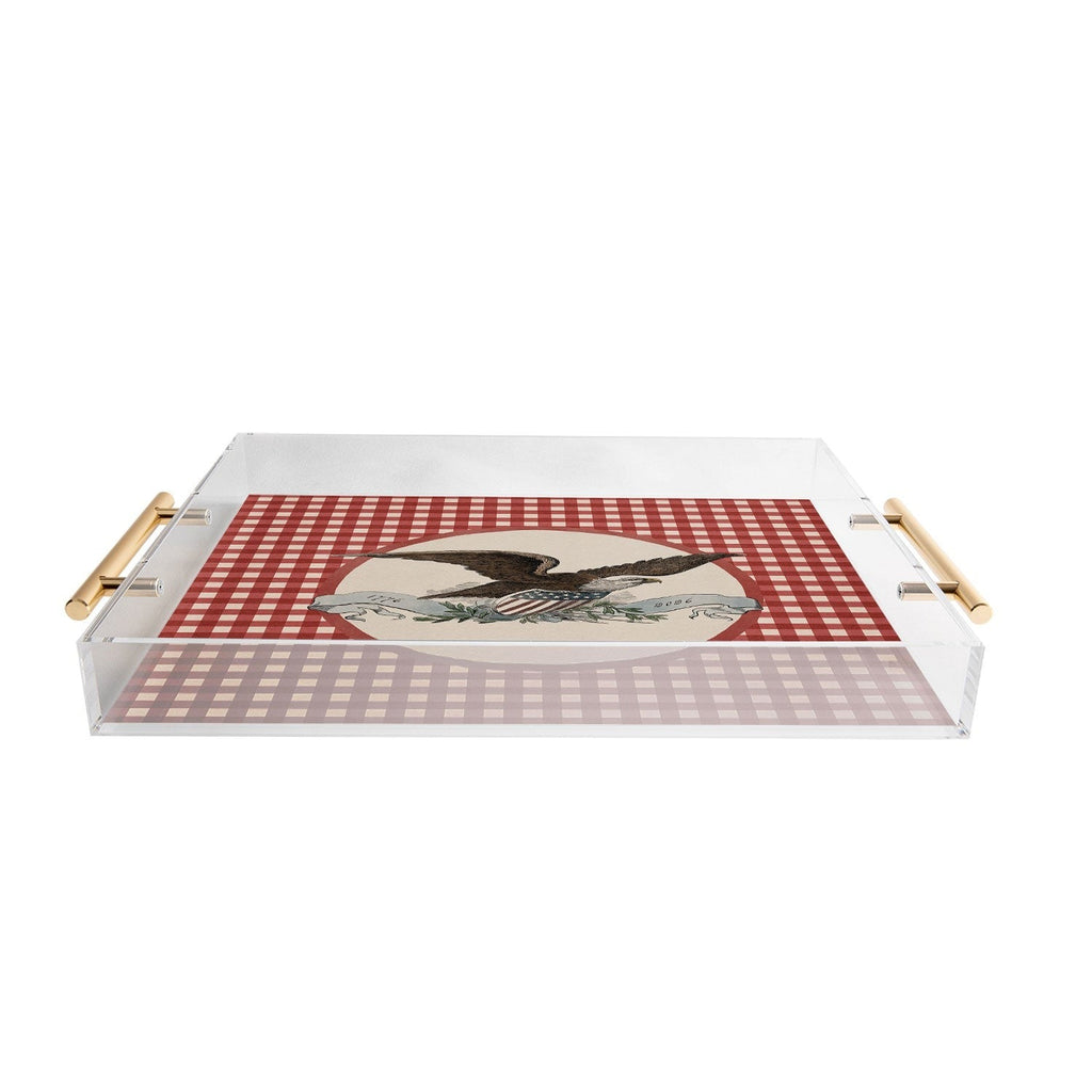DENY Designs Gingham Eagle Acrylic Tray
