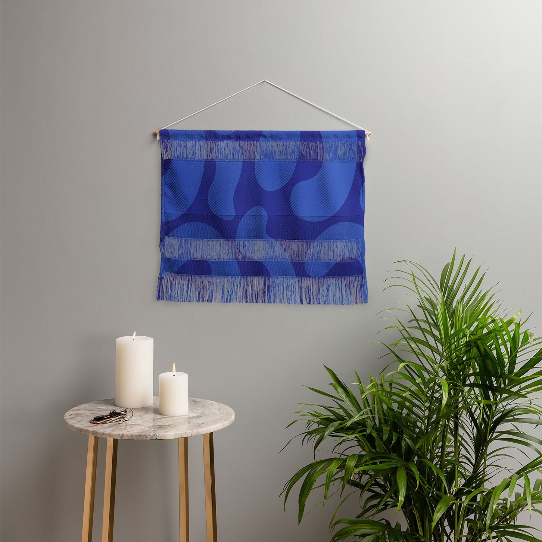 Camilla Foss Blue Pebble Wall Hanging Landscape