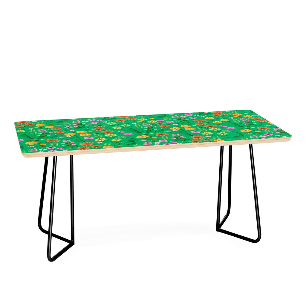 Pimlada Phuapradit Ditsy Spring Floral Green Coffee Table