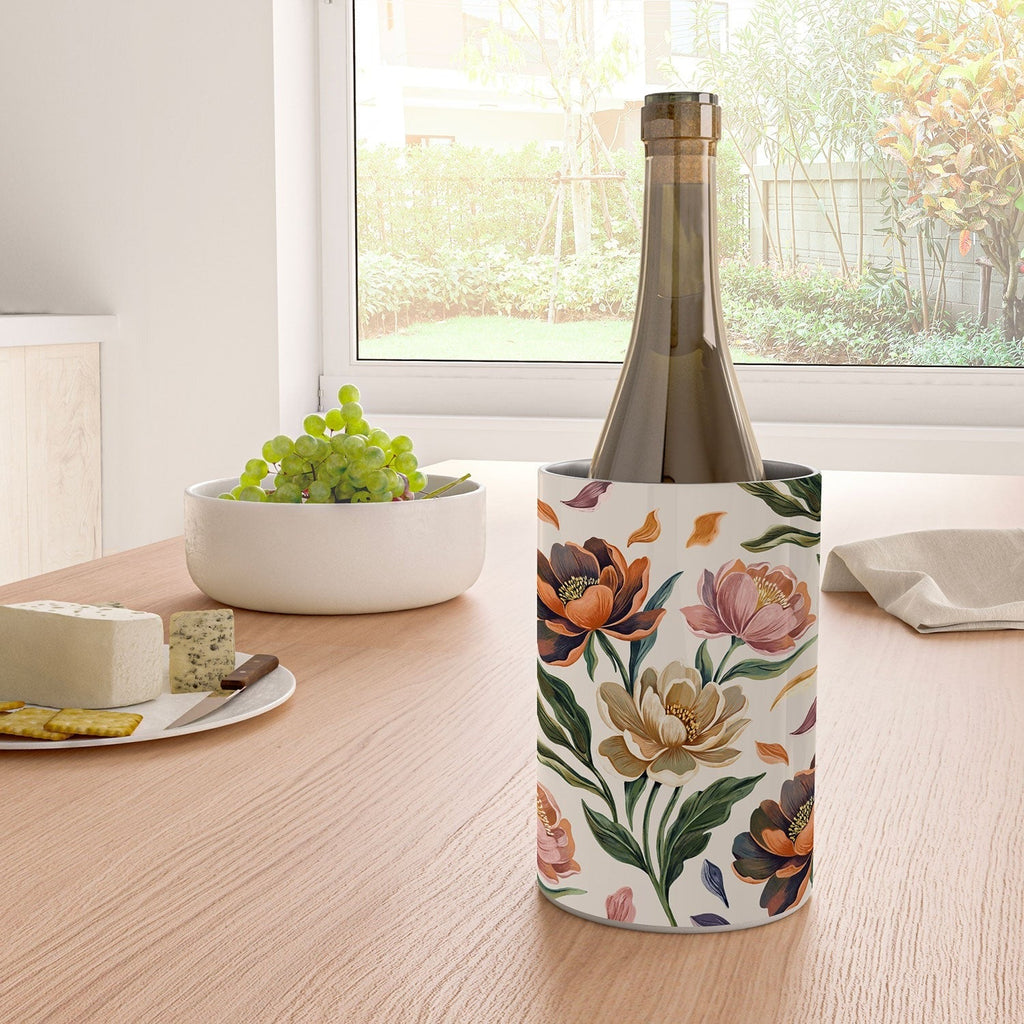 Marta Barragan Camarasa Hand Painted Peony Florals Wine Chiller