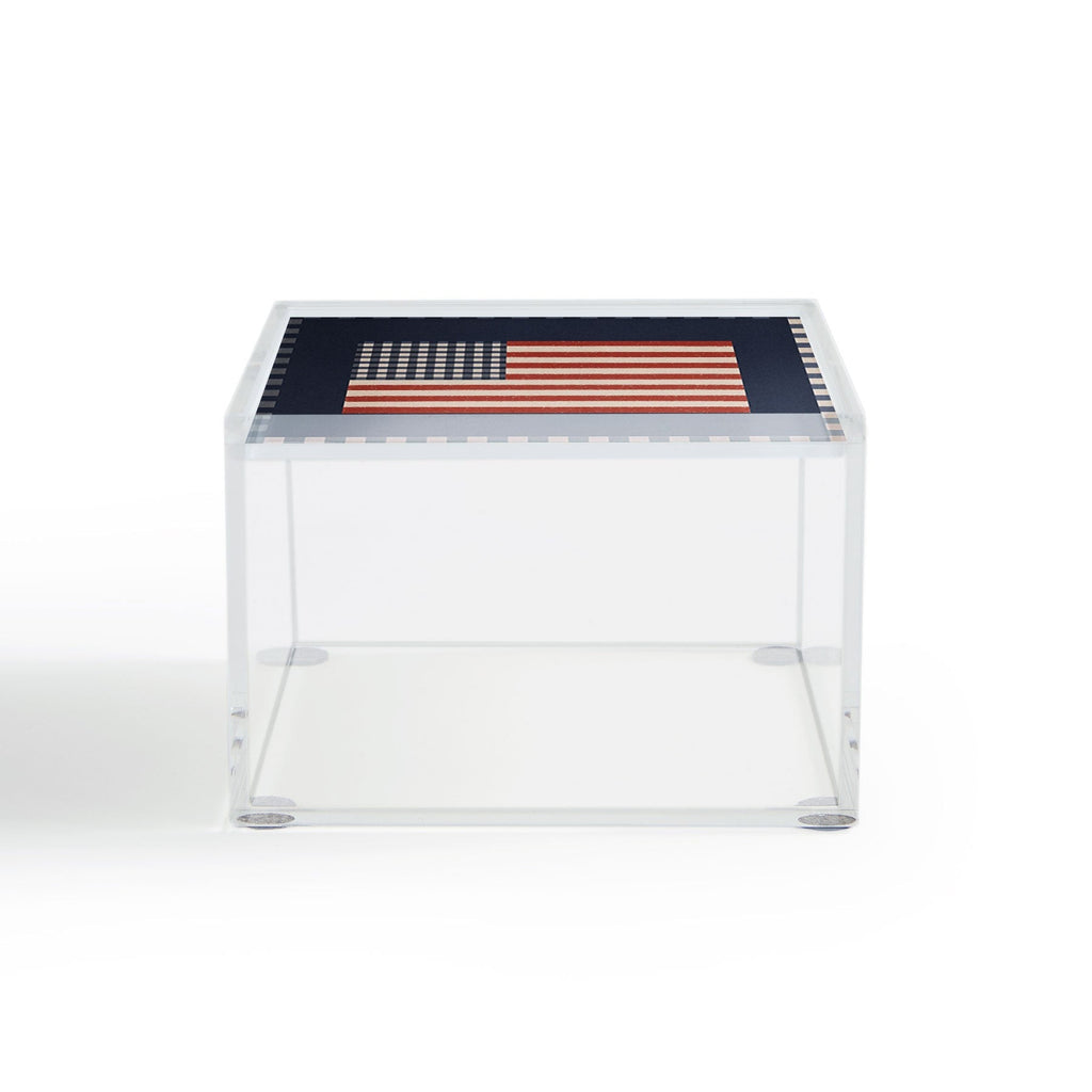 DENY Designs Gingham Flag Acrylic Box