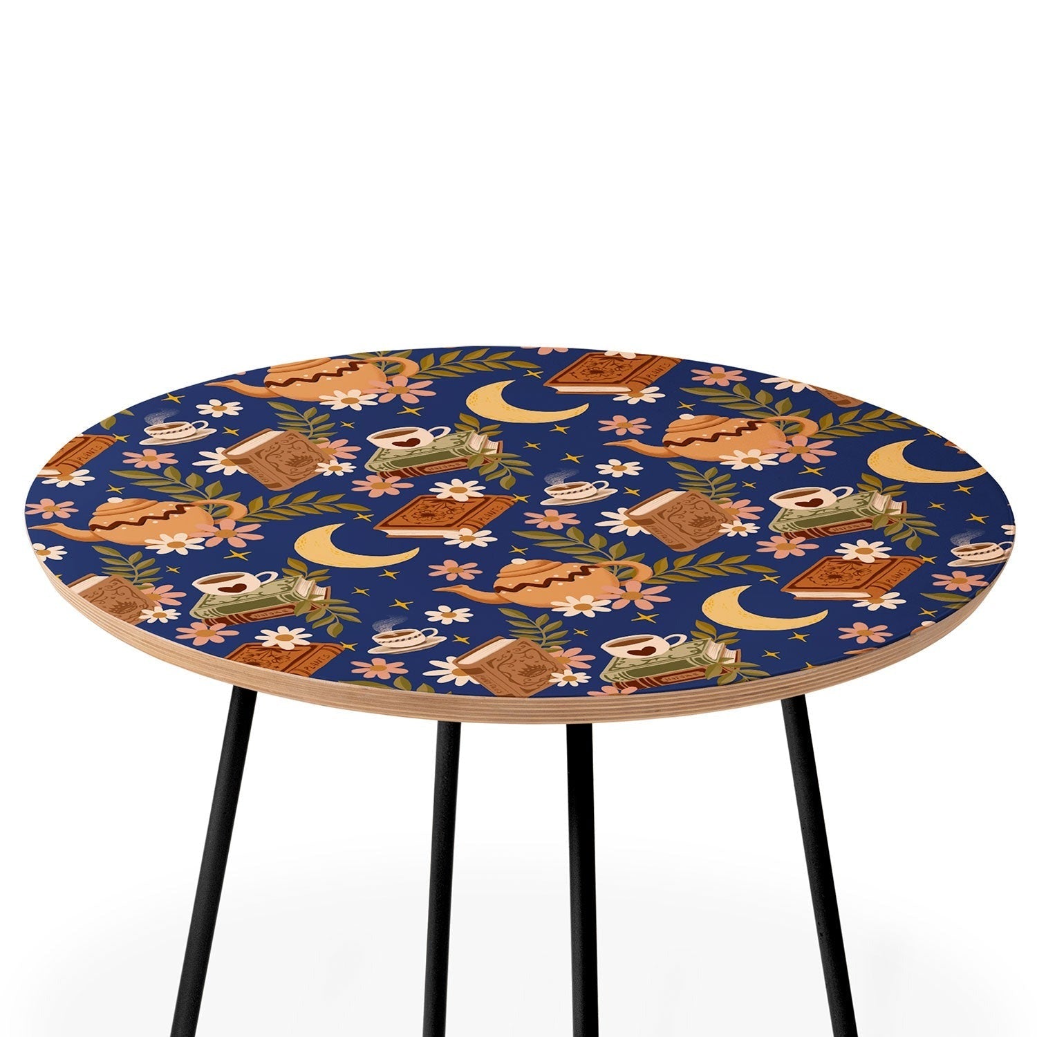 Avenie Moonlit Reading Nook II Round Side Table