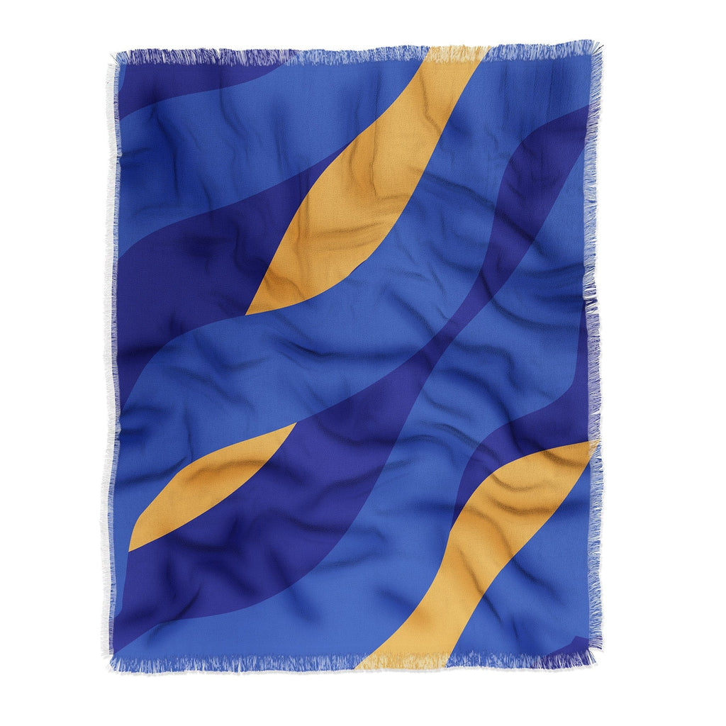 Camilla Foss Pebbles in Stream Throw Blanket