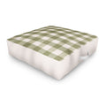 Menina Lisboa Rustic Green Plaid Outdoor Floor Cushion