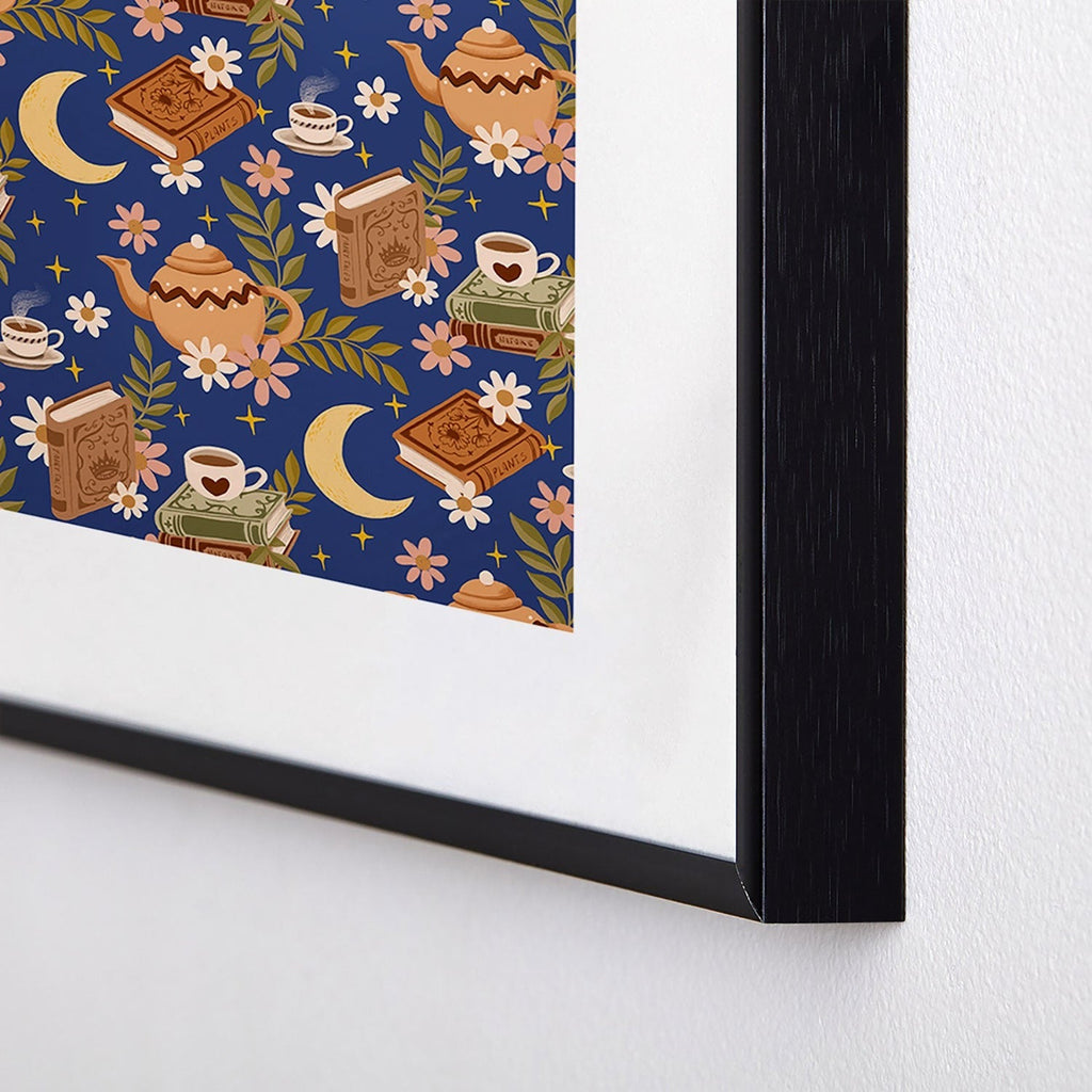 Avenie Moonlit Reading Nook II Metal Framed Art Print