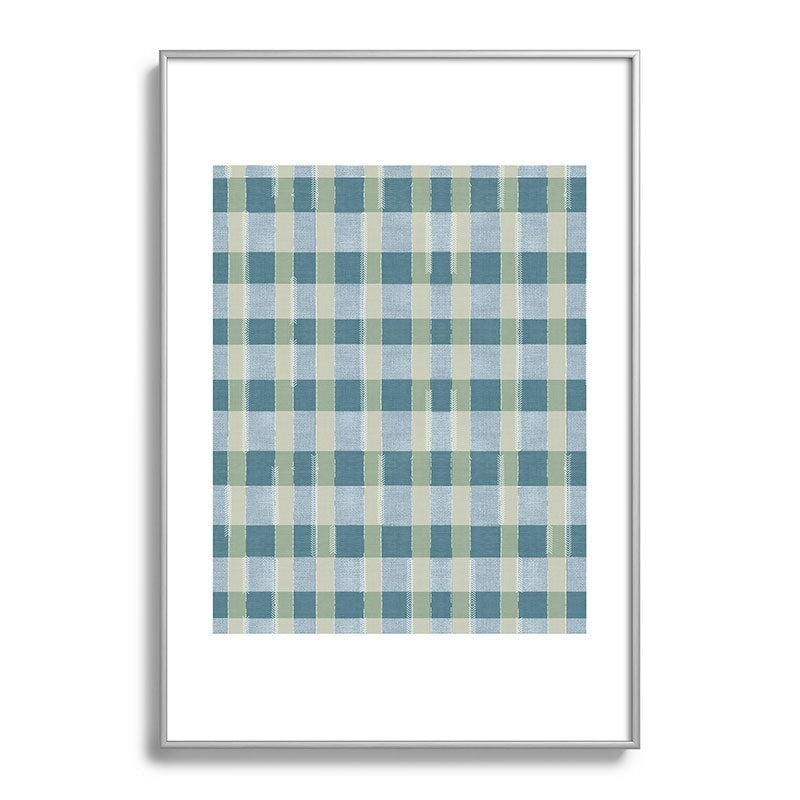 Marta Barragan Camarasa Country Style Checks Metal Framed Art Print