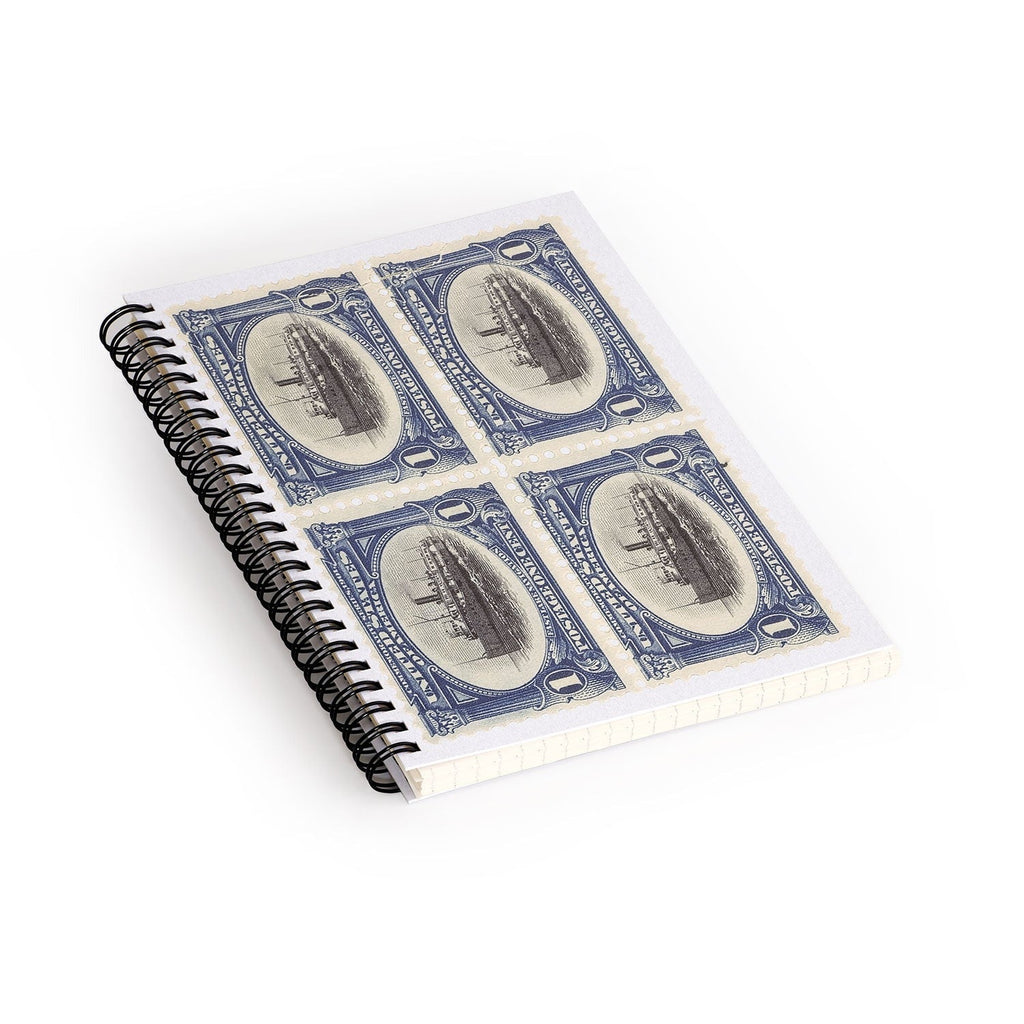 DENY Designs 1901 1c Fast Lake Navigation Stamps Spiral Notebook