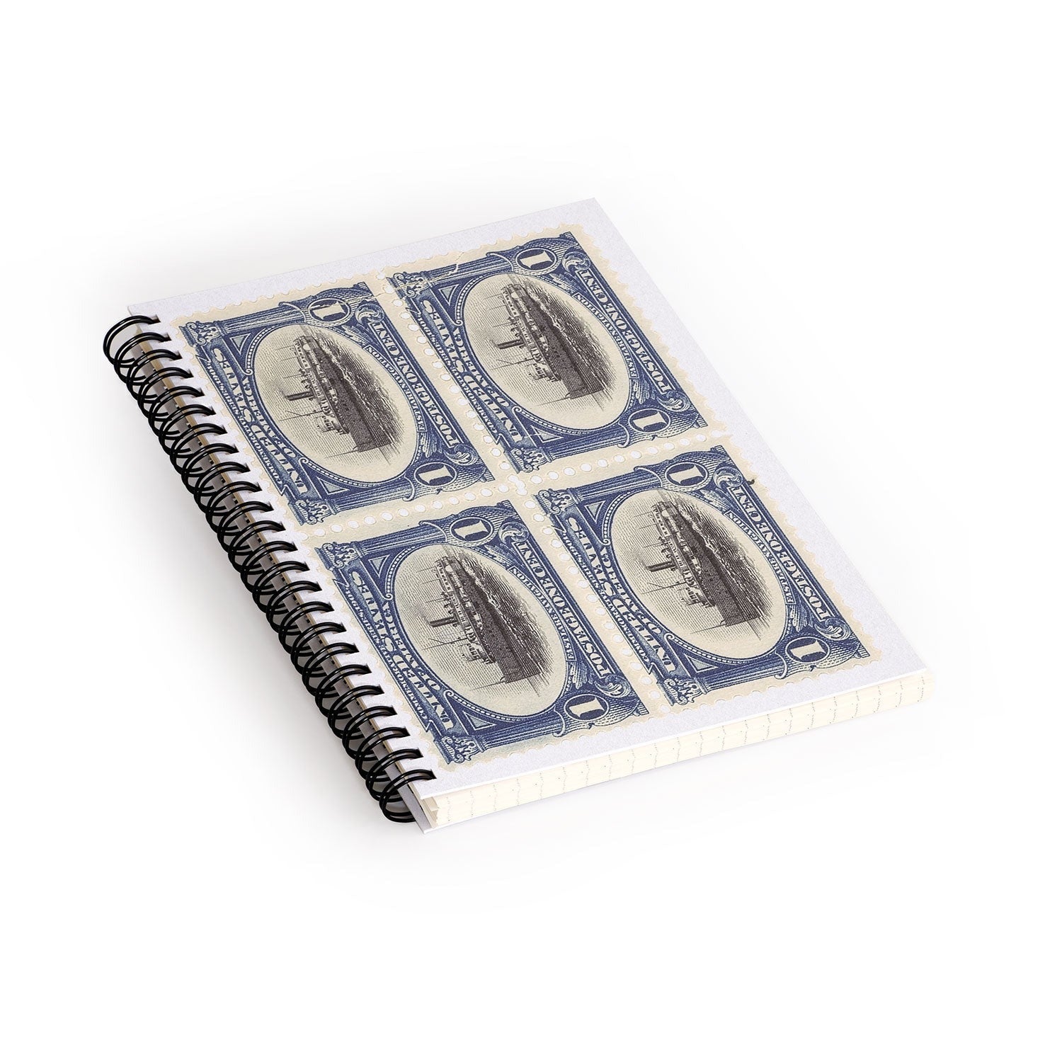 DENY Designs 1901 1c Fast Lake Navigation Stamps Spiral Notebook